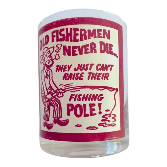 Old Fishermen Never Die Glass - Picture 2 of 4